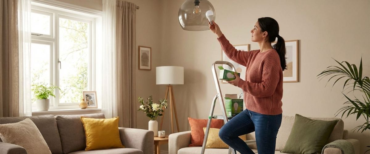 LED lighting energy efficient savings home